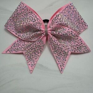 Pink Rhinestone Hair Bow